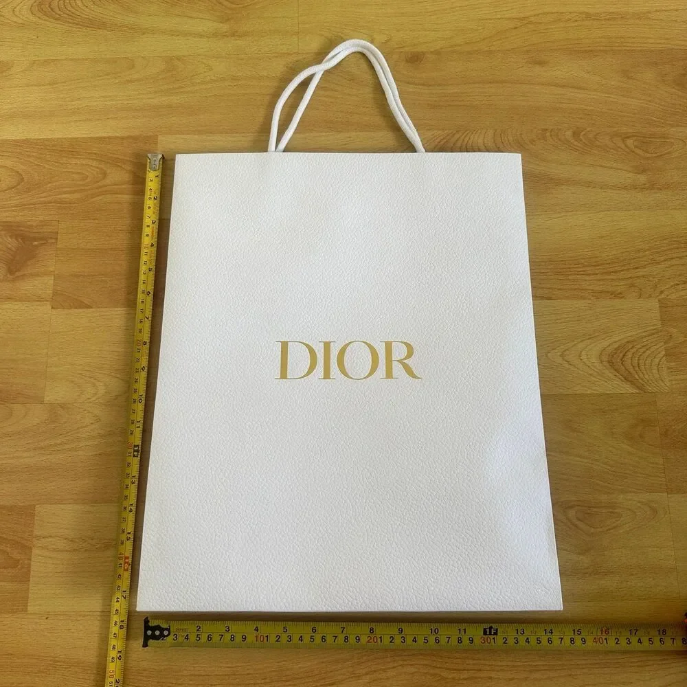 Dior Paper Shopping Bag - white large, 17.25